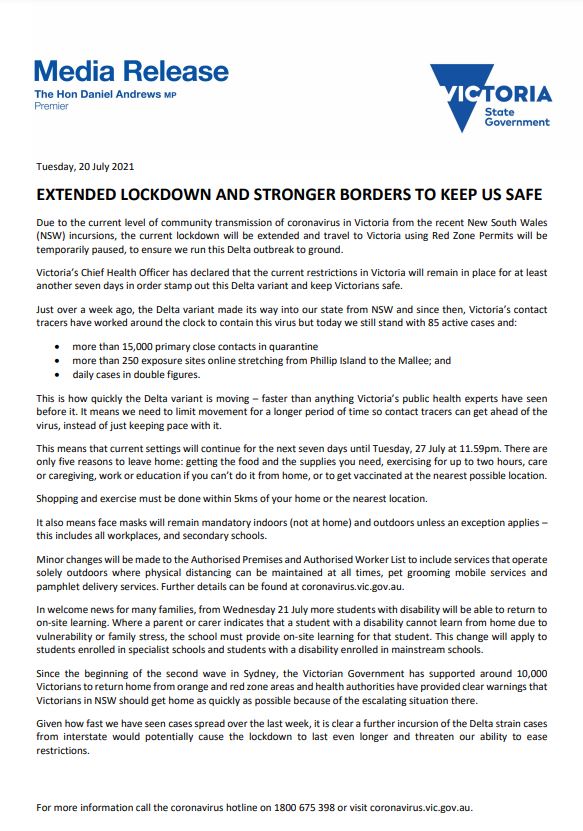 Zedu - Lockdown extended