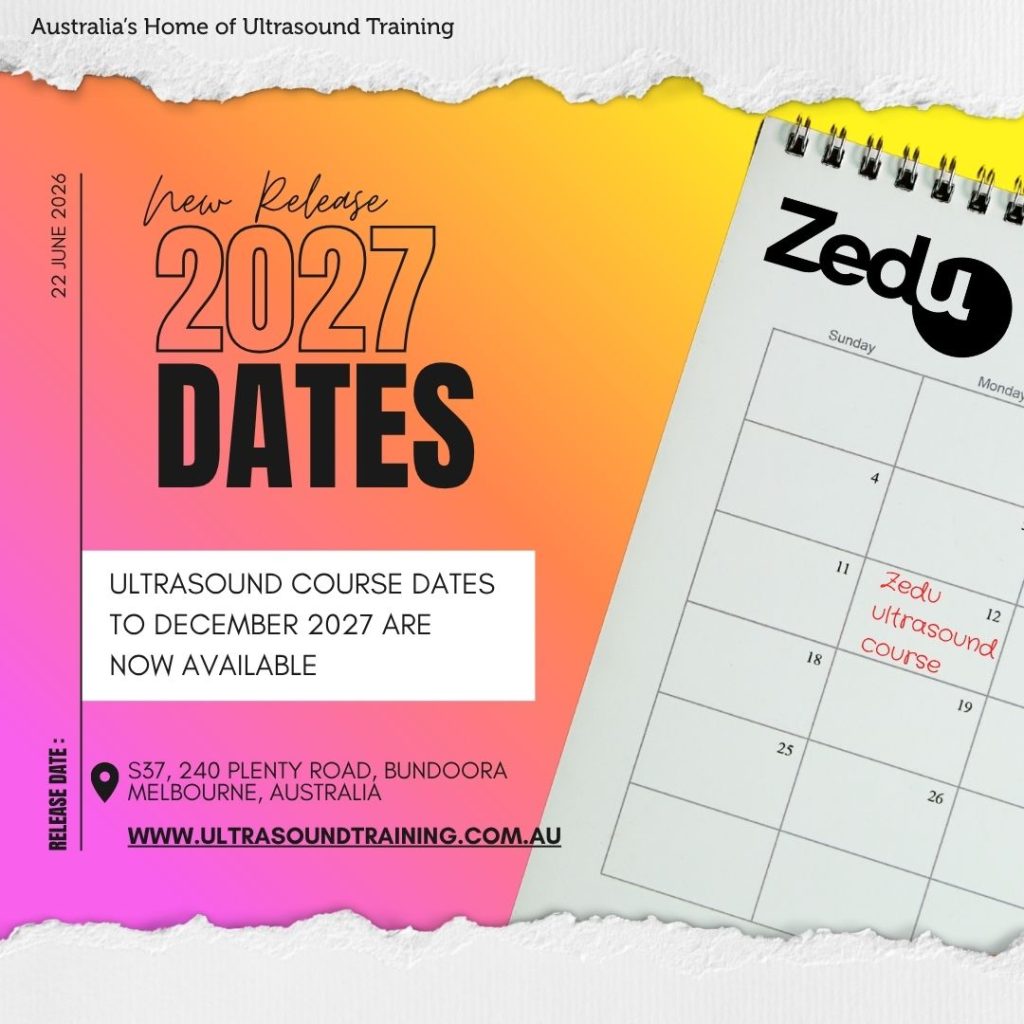Zedu - ultrasound course calendar released to December 2027